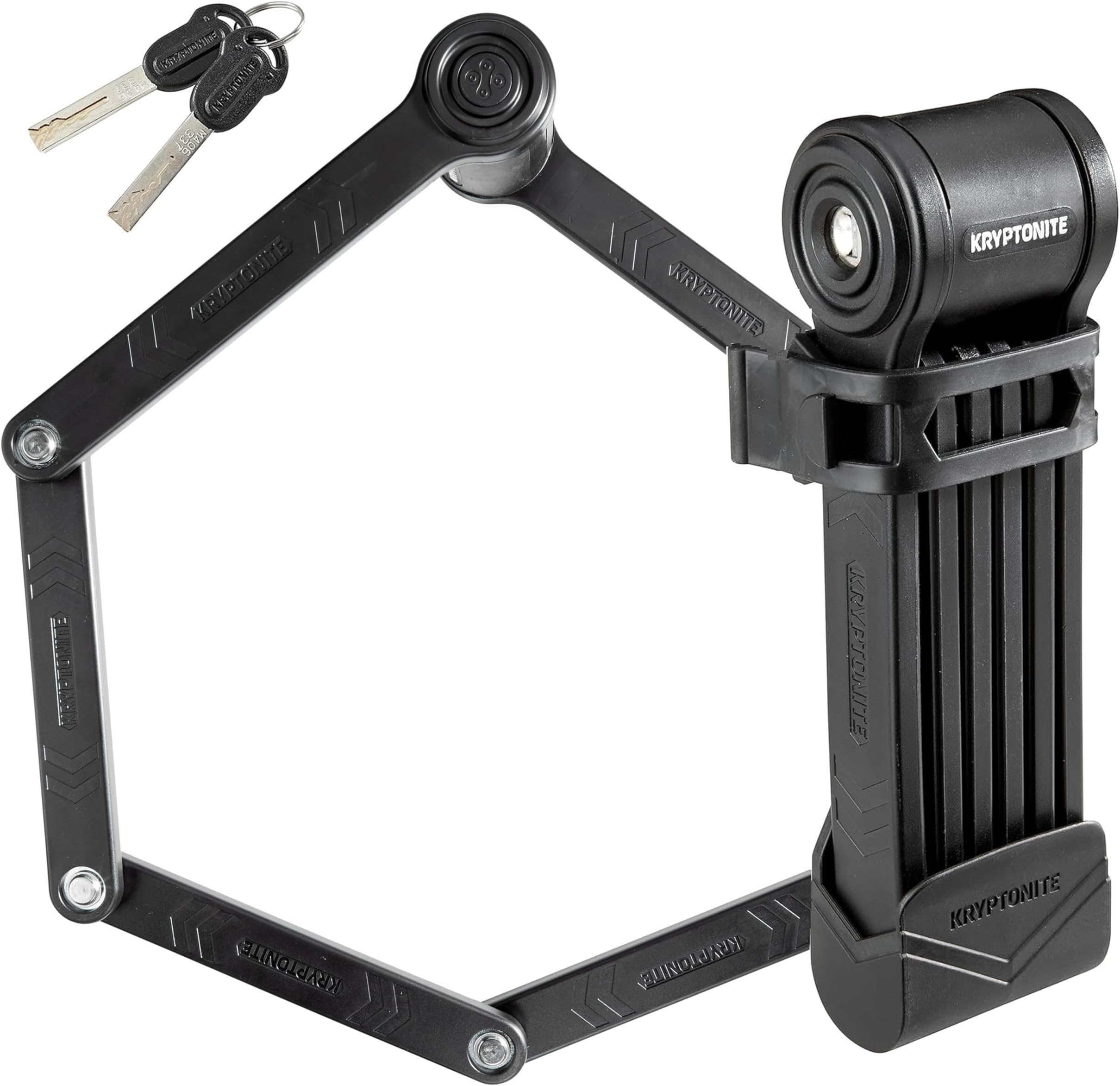 Kryptonite Keeper Folding Bike Lock, 2.75FT/3.25 FT Long Compact Lightweight High Security Anti-Theft Foldable Bicycle Lock with 2 Keys and Mount for E-Bikes Scooter Road Mountain Bike