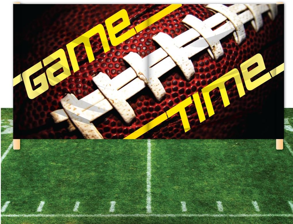 VictoryStore Breakaway Football Banner - 6 feet x 12 feet - 'Game Time'