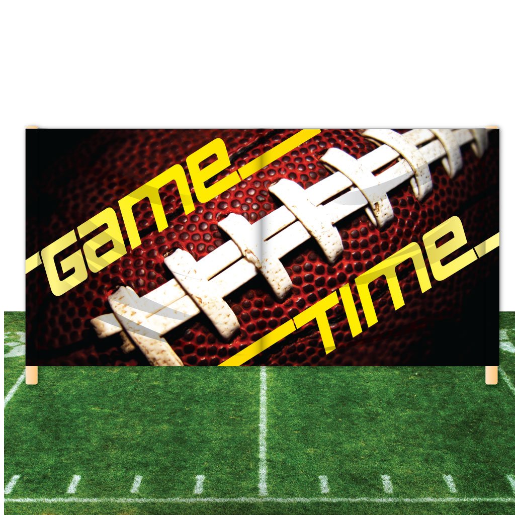 VictoryStore Breakaway Football Banner - 6 feet x 12 feet - 'Game Time'