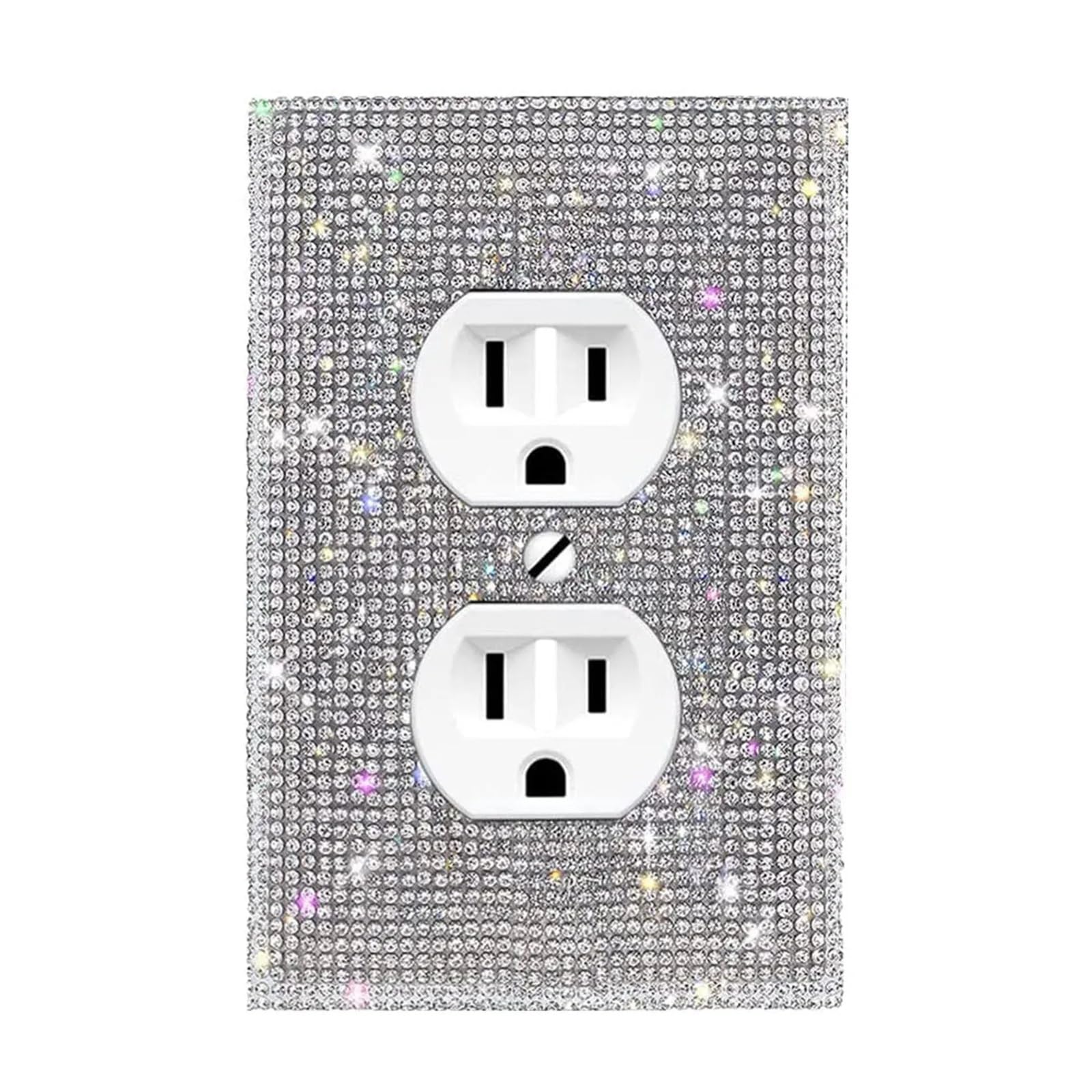 Gwyzax Al-C002 Light Switch Surround 4Pcs Rhinestone Switch Plate Covers Glitter Diamond Wall Plate Us Standard Rectangle Crystal Decor