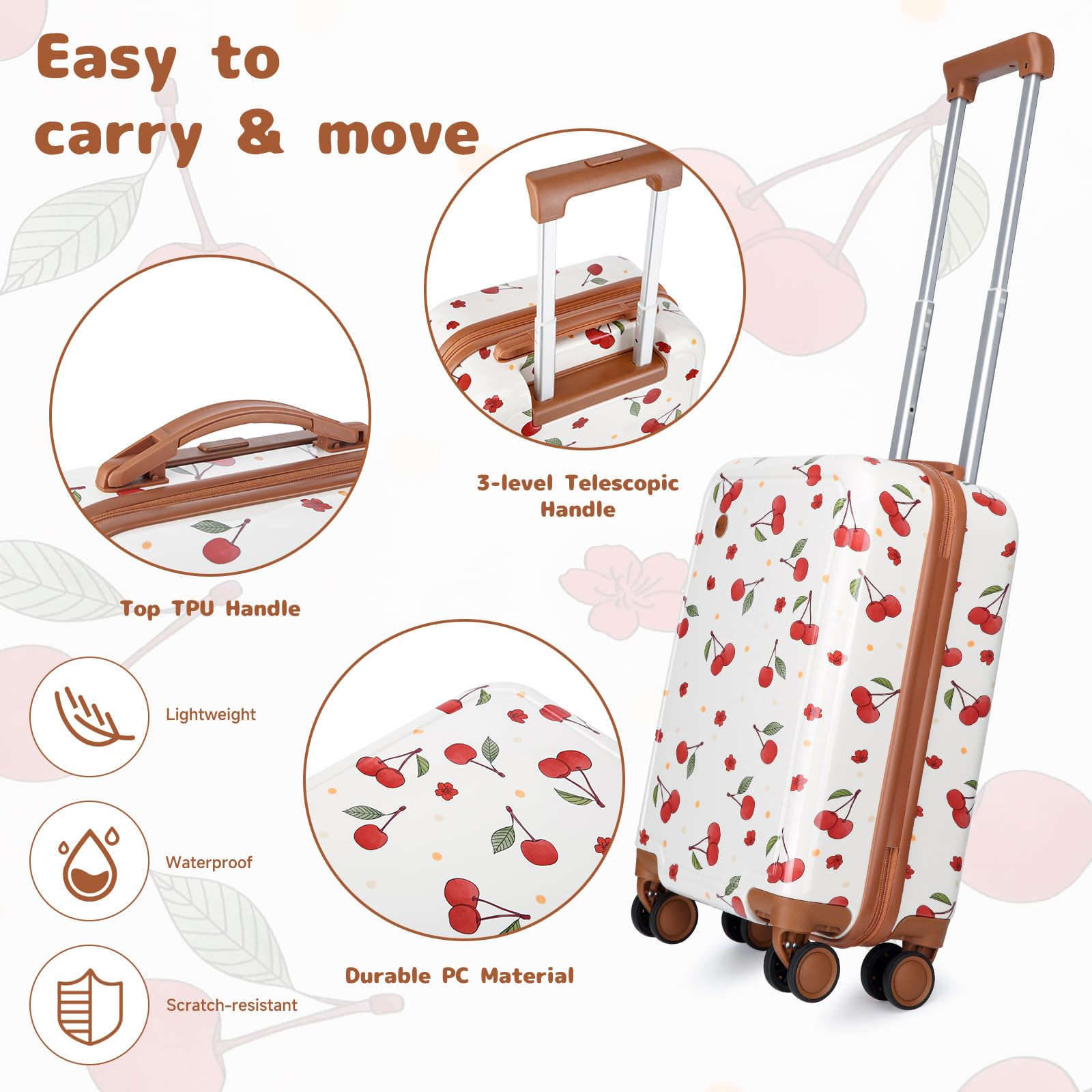 Sea choice Kinderkoffer mit Rucksack Set Handgepäck Leicht Hartschalenkoffer Trolley Jungen Mädchen Reisekoffer mit 4 Rollen, TSA Schloss, 53x34x21cm