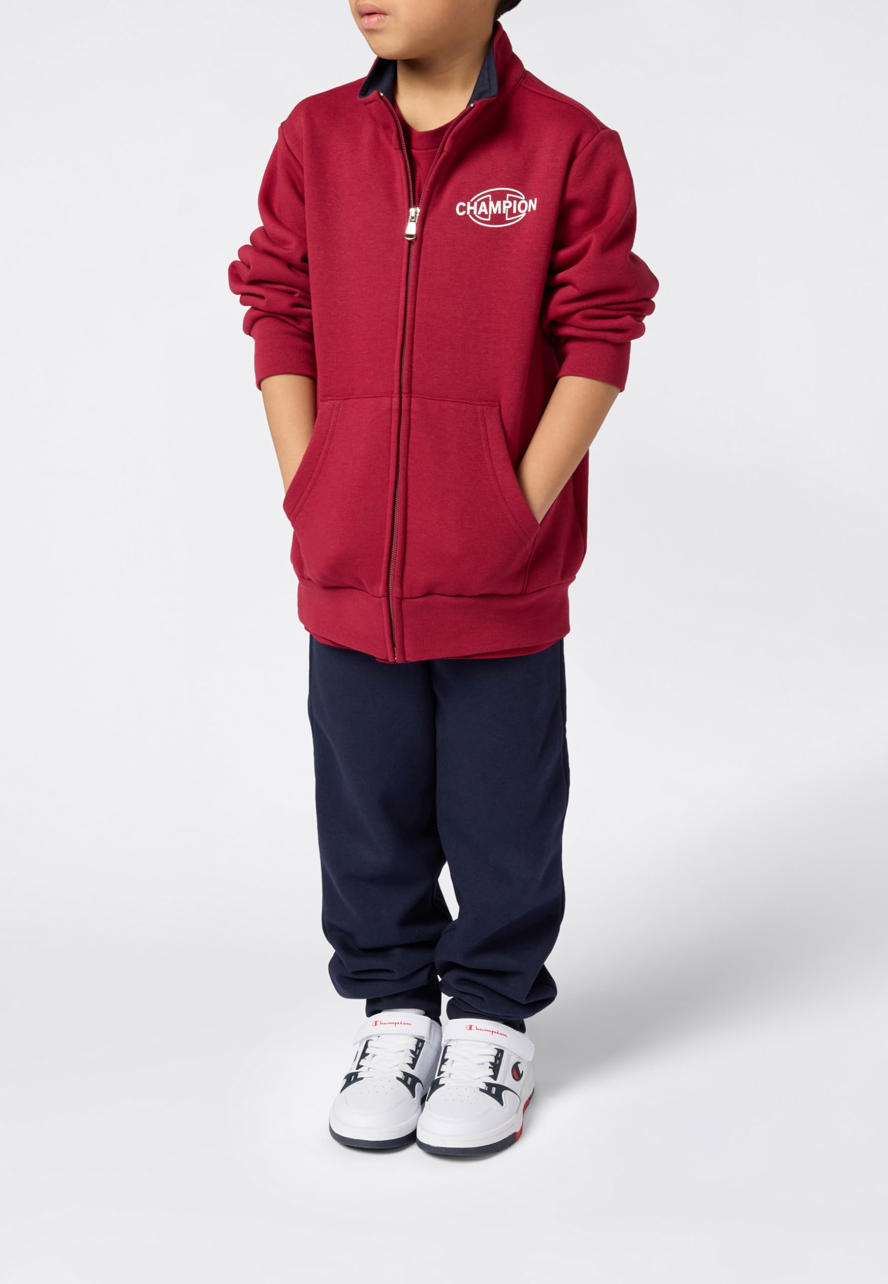 Champion Legacy Jungen Anzug mit Kapuze und durchgehendem Reißverschluss – Bild 3
