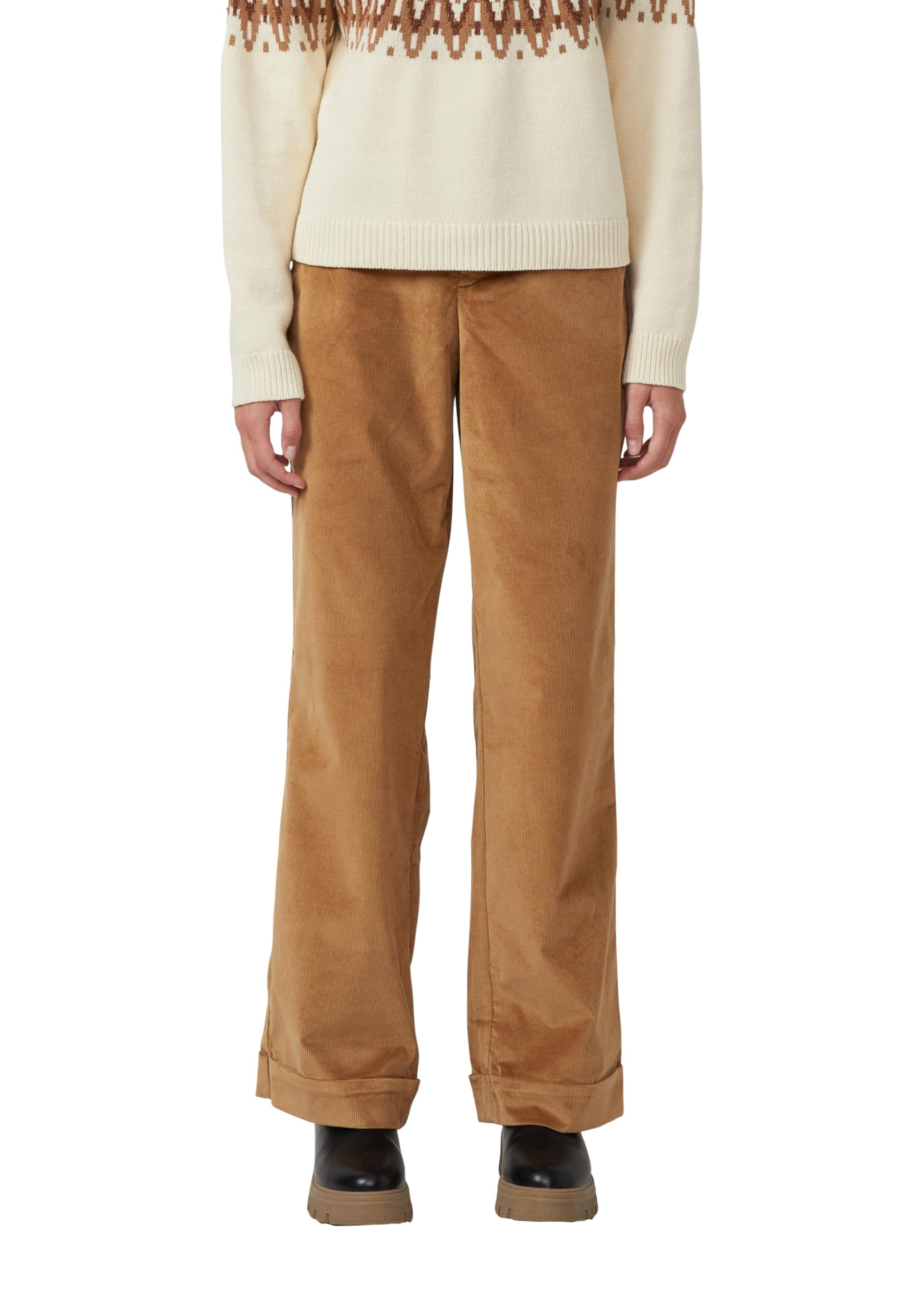 s.Oliver Cordhose mit Wide Leg und fixiertem Umschlag