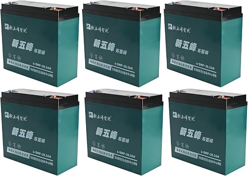 5pcs 12V 20AH Sealed Lead Acid 6-DMF-20 6-DZM-20 6-DZF-20 Battery with Nut & Bolt Connector Rechargeable Battery 6DZM20 with for 60V Electric Scooter E Bike Go Kart ATV Quad Buggy Golf Cart