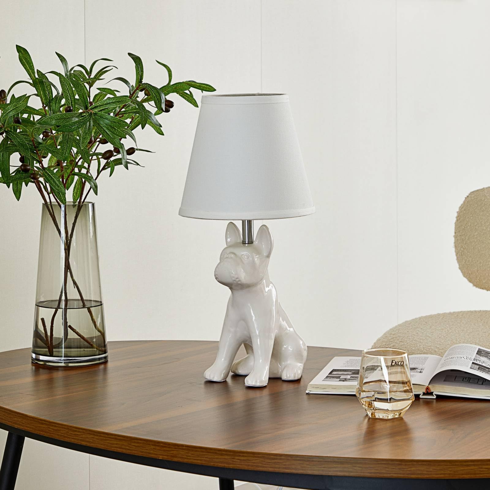 Lindby Lampada Da Terra Herry Scandinava - Paralume In Tessuto Bianco, Struttura In Metallo Nero, Attacco E27, Altezza 152,6 Cm - 3