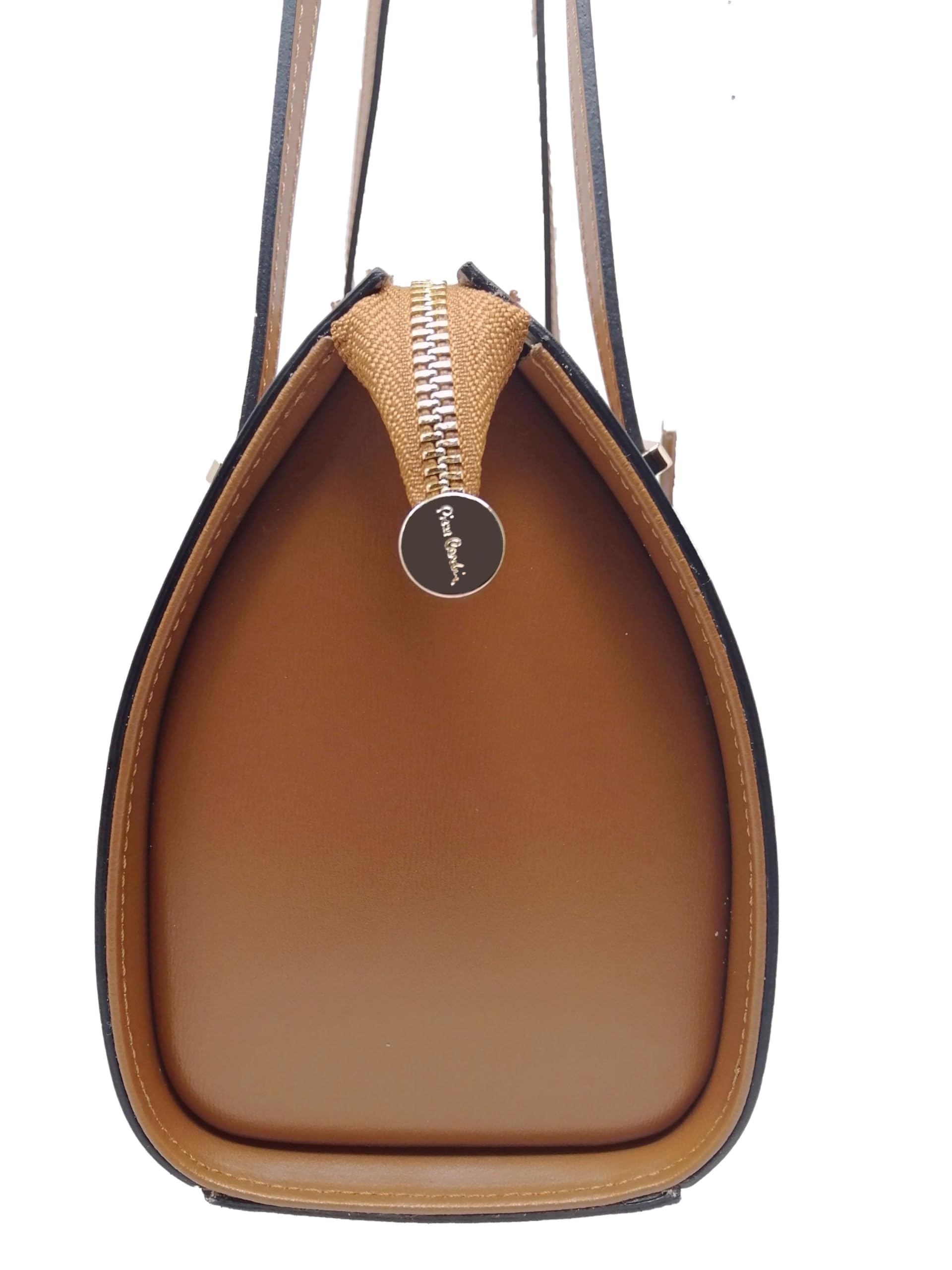 Pierre Cardin Bolso de mujer, piel auténtica, grande, Shopper, fabricado en Italia, de hombro, multifunción, elegante, bolso de mujer, bolso de hombro, multifunción, bolsos de mujer, de hombro