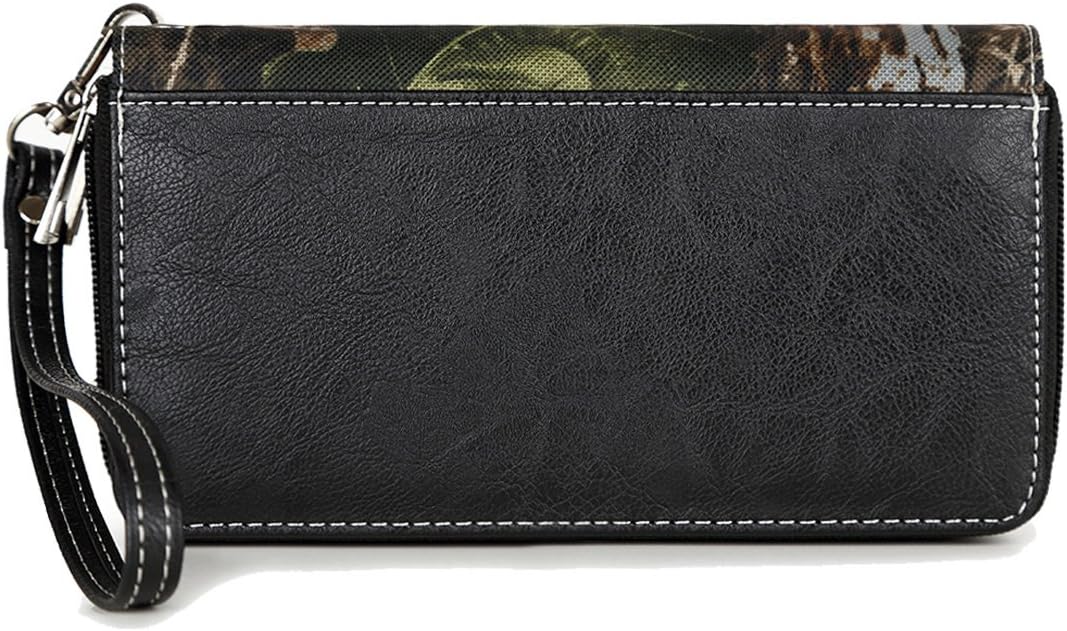 Camouflage Western Style Horse Purse For Women Studded Handbag Floral Tooled Leather Country Shoulder Bag Matching Wallet Set - Image 5