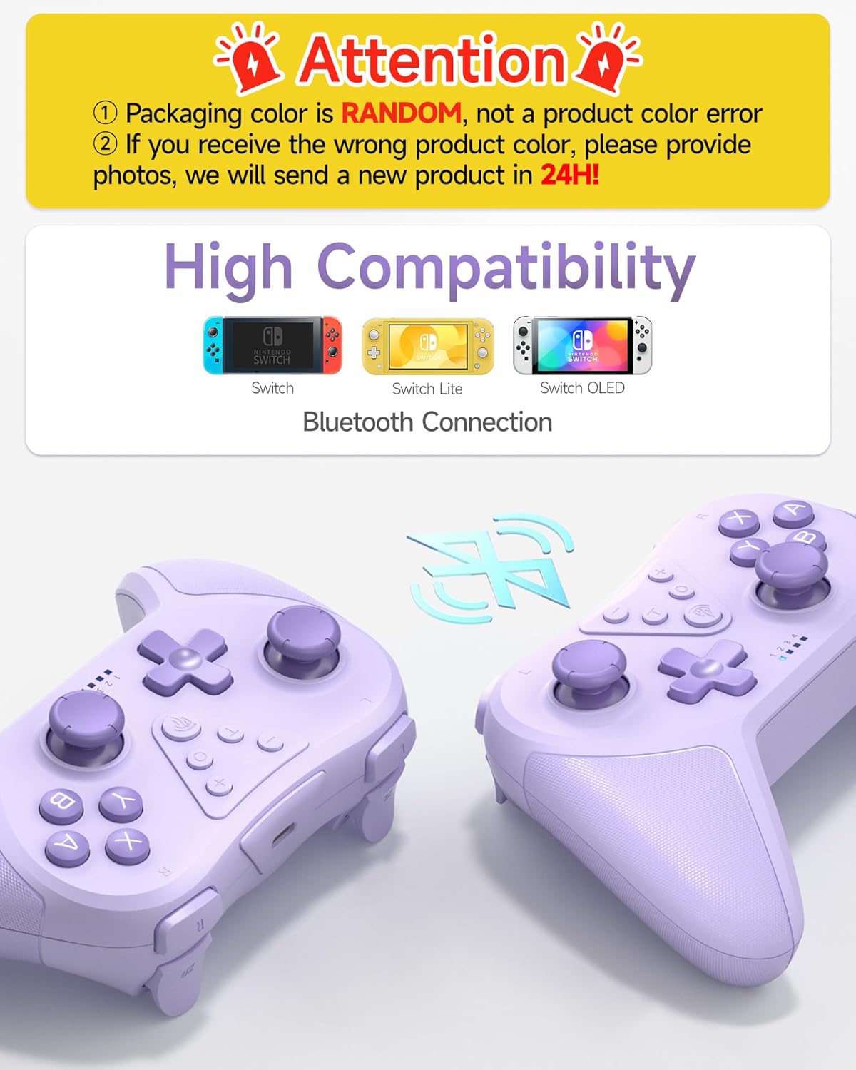 EasySMX Switch Controller, Programmable Wireless Bluetooth Controller Joystick Gamepad for Switch/Switch Lite/Switch OLED, Rechargeable Controller PC, Wake Up Function 3 71MwYJrUatL. AC SL1500