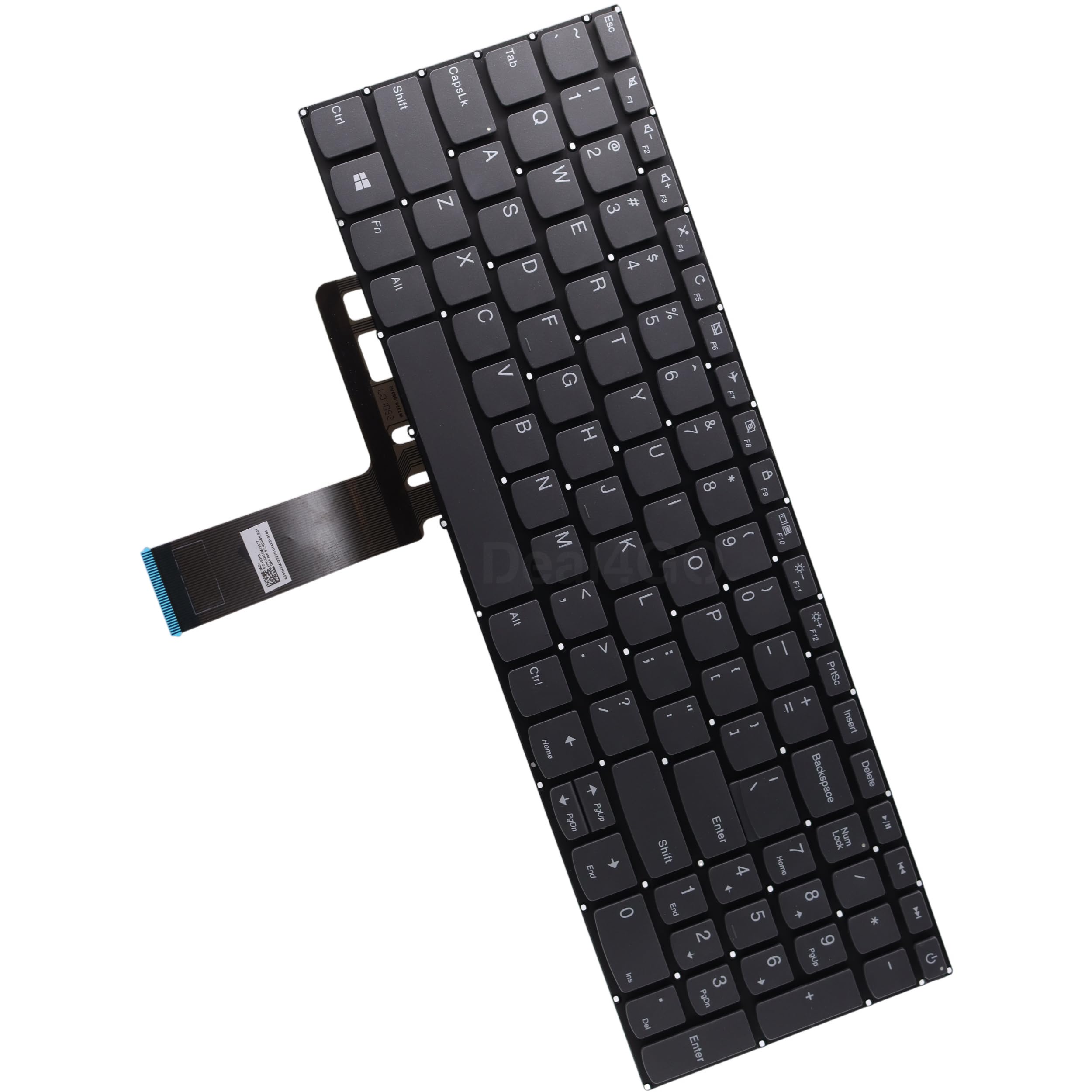 Deal4GO Gray Non-Backlit Keyboard Replacement for Lenovo IdeaPad 320-15 330-15 L340-15API L340-15IWL L340-17IWL L3-15IML05 V145-15AST 130-15IKB