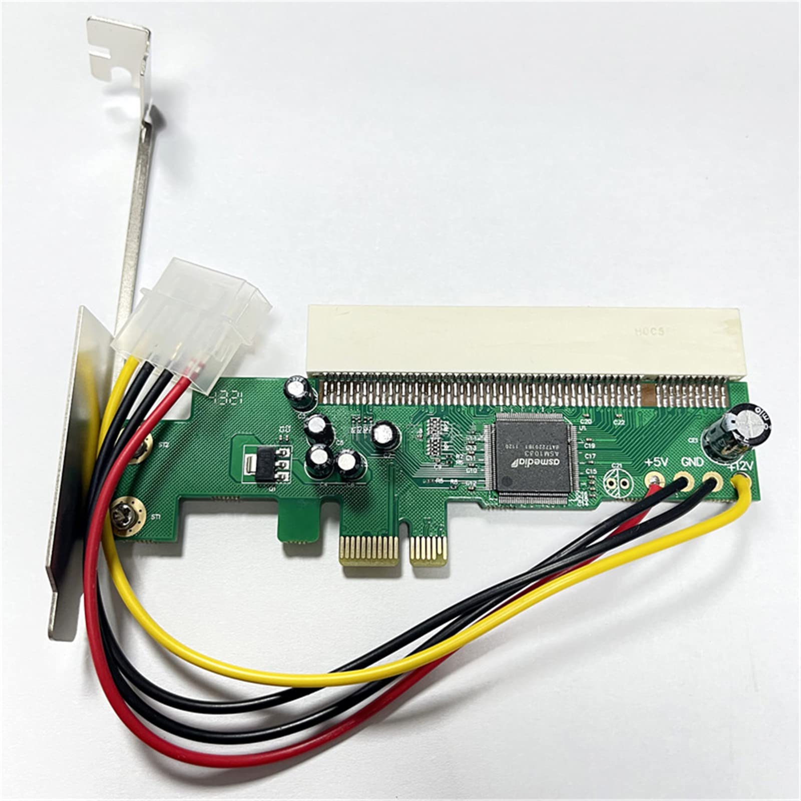 WANGCL Konwerter PCIE na PCI Slot karty rozszerzeń z 4-pinowym złączem Power