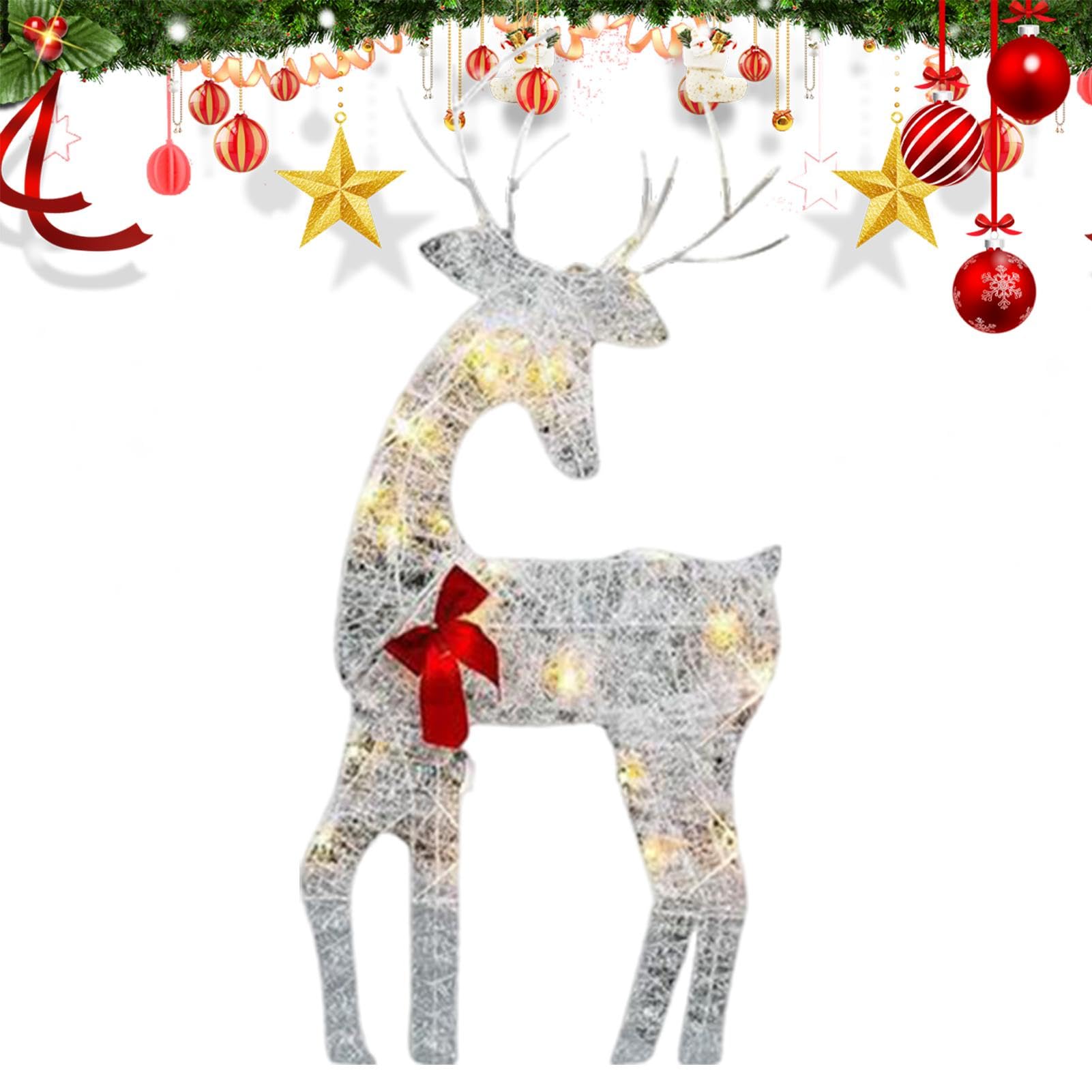 Ensemble familial d'extérieur avec lumières LED Noël décoration de jardin étanche