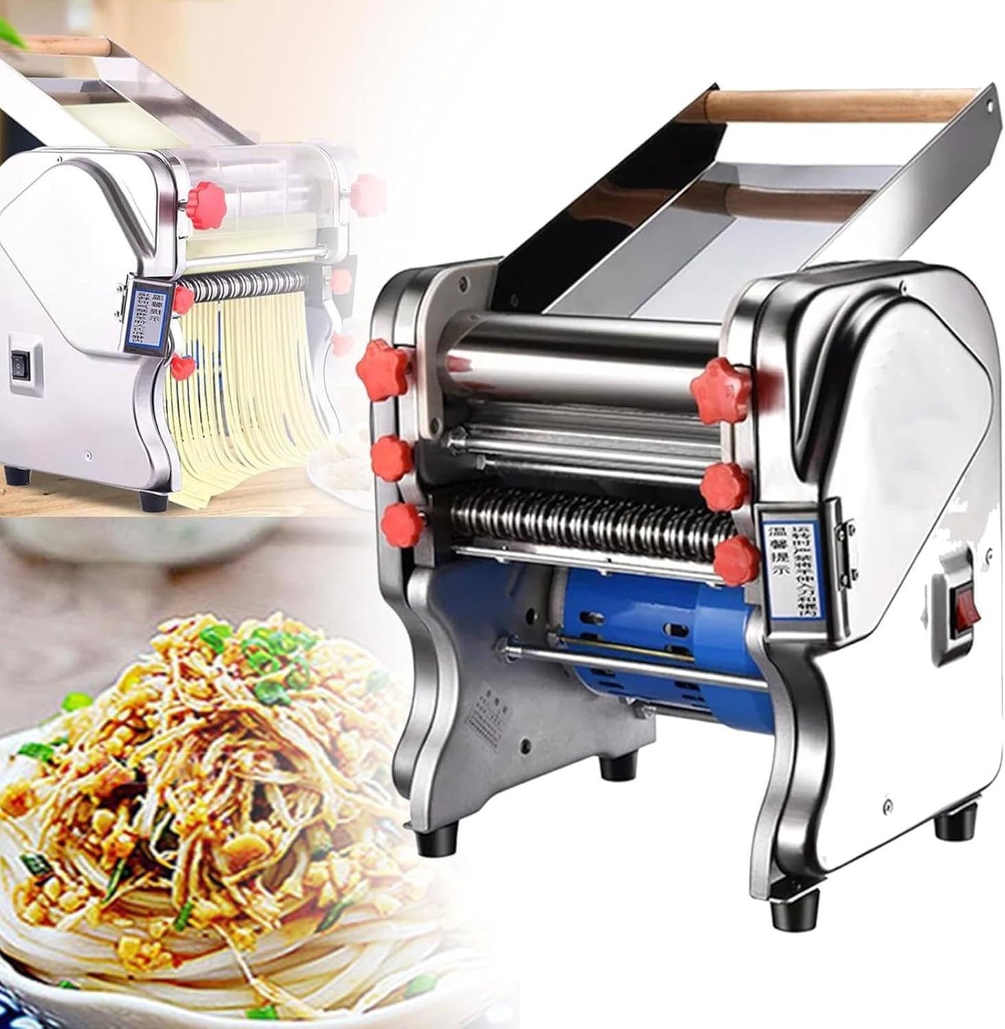 Máquina eléctrica para hacer pasta de 550 W para uso doméstico y amasado.