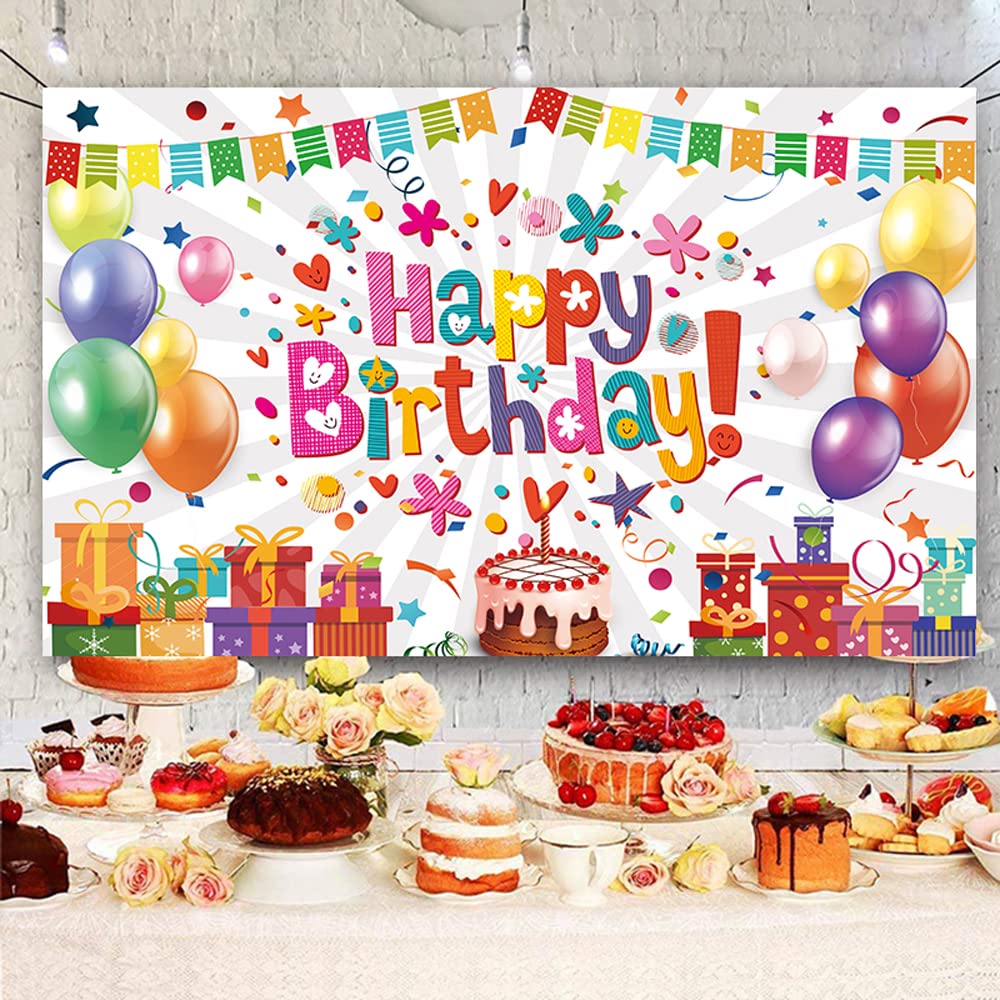 RUMIA - Banner De Cumpleaños Con Temática De Viaje, Decoración De