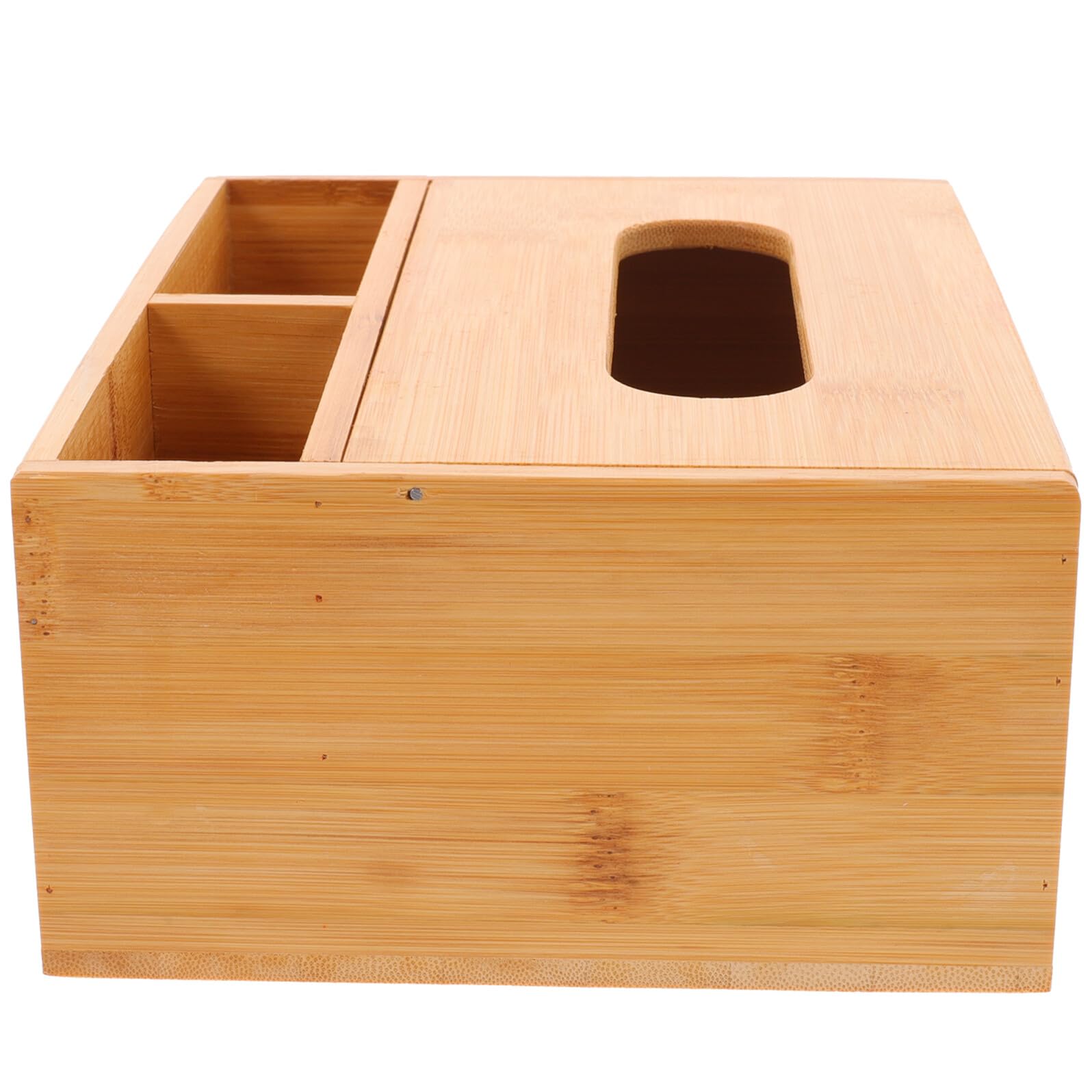 Boîte à mouchoirs en bois Veemoon avec distributeur visible et rangement de bureau