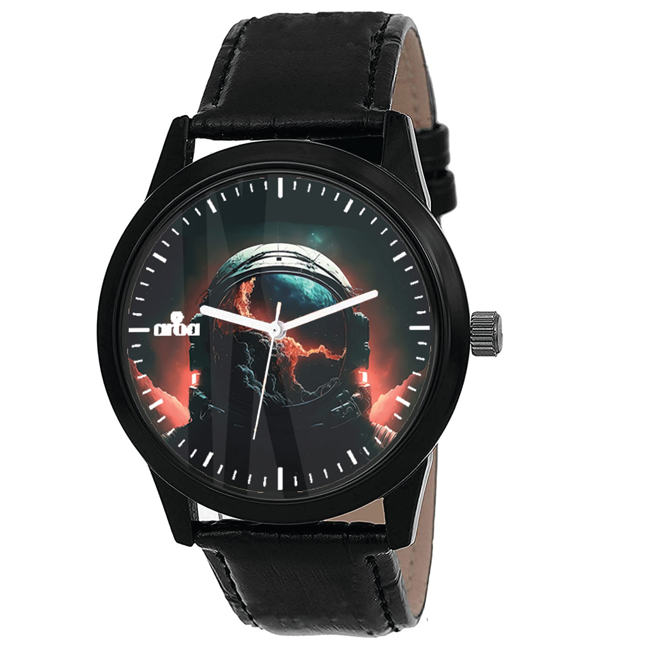 AROA Watch New Watch for Portrait of Astronaut with Galaxy Model : 582 Black Metal Type Analog Black Strap Watch Black Dial for Men Stylish Watch for Boys (B0C5MBTTG3) Amazon Price History, Amazon Price Tracker