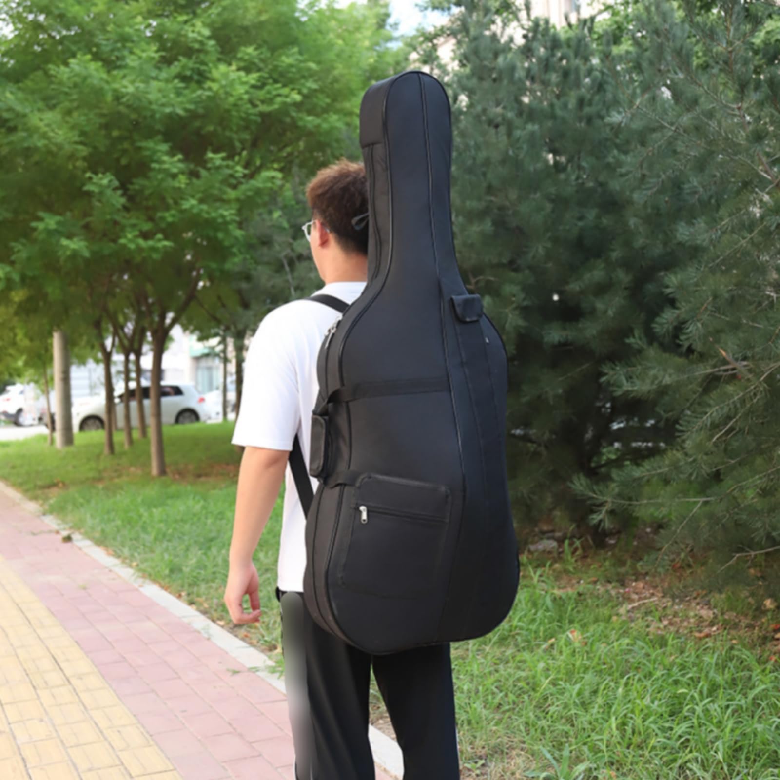 Gralara Cellotasche mit Rucksackriemen gepolstert Cellotasche mit Tragegriff wasserabweisend gepolsterte Instrumententasche