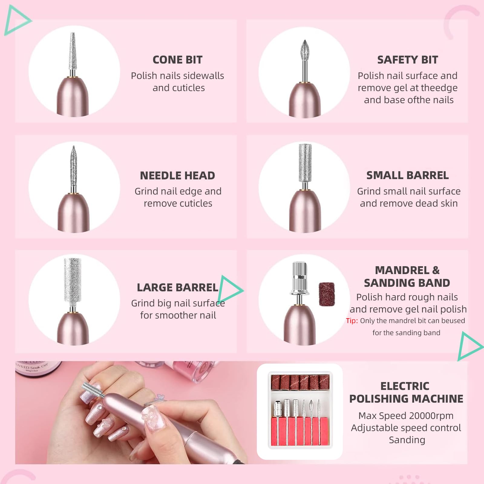 Major Dijit Acryl Nagel Set Komplett-Set mit LED Lampe & Elektro-Feile – 12 Farben Pulver+Monomer, Base-/Topcoat, Tips/Glitzer/Charms | All-inclusive Anfänger-Set mit Zubehör