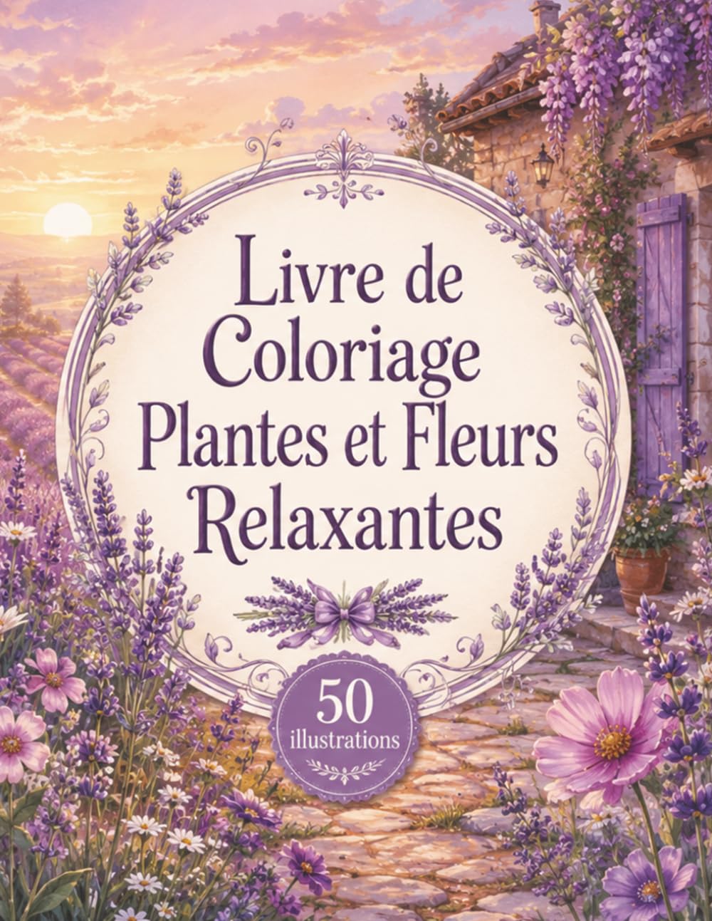Livre de Coloriage Plantes et Fleurs Relaxantes: 50 illustrations botaniques anti-stress pour adultes, débutants et amateurs de nature