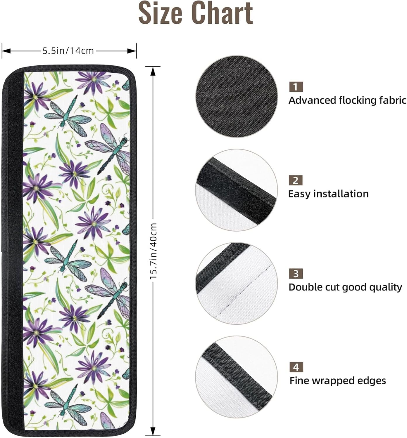 Dragonflies and Daisies Refrigerator Door Handle Covers Kitchen Appliances Gloves for Microwave Dishwasher Fridge Door Cloth Protector Covers