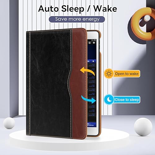 Miniatura 3 de OKP Funda para iPad de 9 generación 2021  8 generación 20207 generación 2019 de 10.2 pulgadas con soporte de piel sintética de visión multiángulo