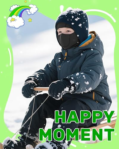 Miniatura 6 de Pasamontañas de invierno para niños, máscara de esquí de forro polar, calentador de cara completa, cubierta para la cabeza para niños y niñas, esquí