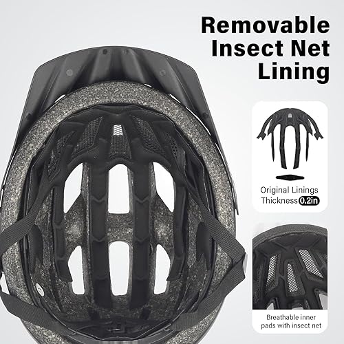 Miniatura 6 de Casco de bicicleta de carretera para adultos jóvenes, casco de bicicleta de montaña ajustable para hombres y mujeres con visera desmontable, 2