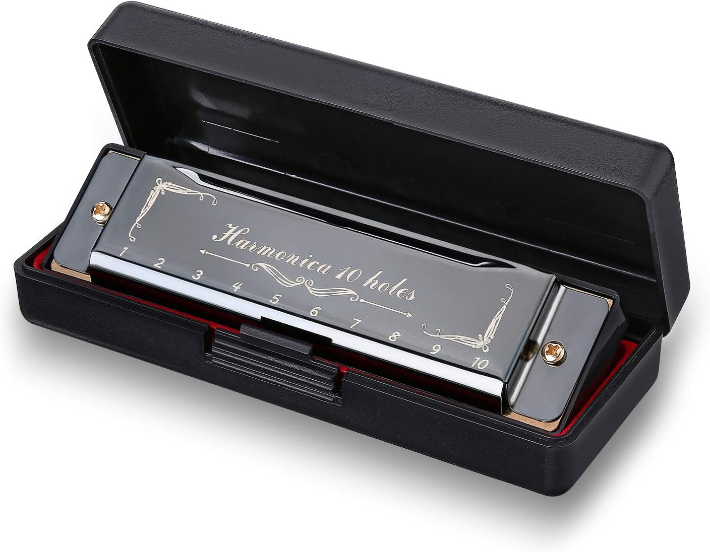 EXJOY Harmonica Standard Diatonic Harmonica C Key Blues