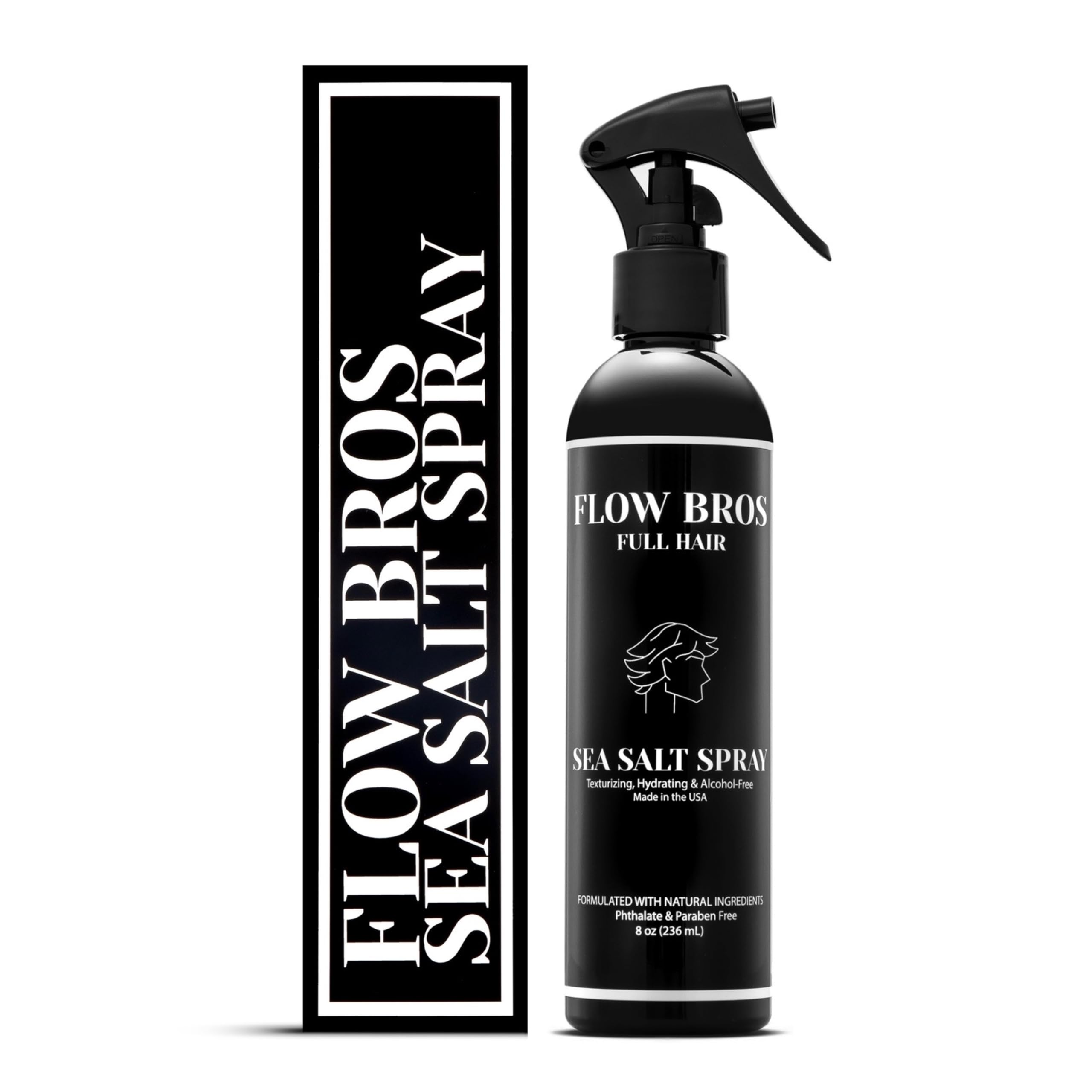 Flow Bros Sea Salt Spray for Hair Texturizing Volumizing Sea Salt Spray with Natural Ingredients Vitamin B5 Amaranth