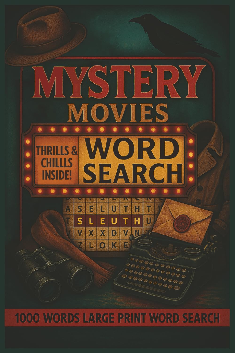 Movie Themed Word Search: The Ultimate Large Print Stress Relief Mystery Movies Word Find For Adult, Seniors Teens (Movie Word Search Books)