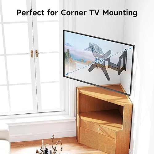 Miniatura 2 de Suptek Soporte de pared para TV de movimiento completo de 30 pulgadas de largo para televisores de 32 a 65 pulgadas, soporte de esquina articulado,