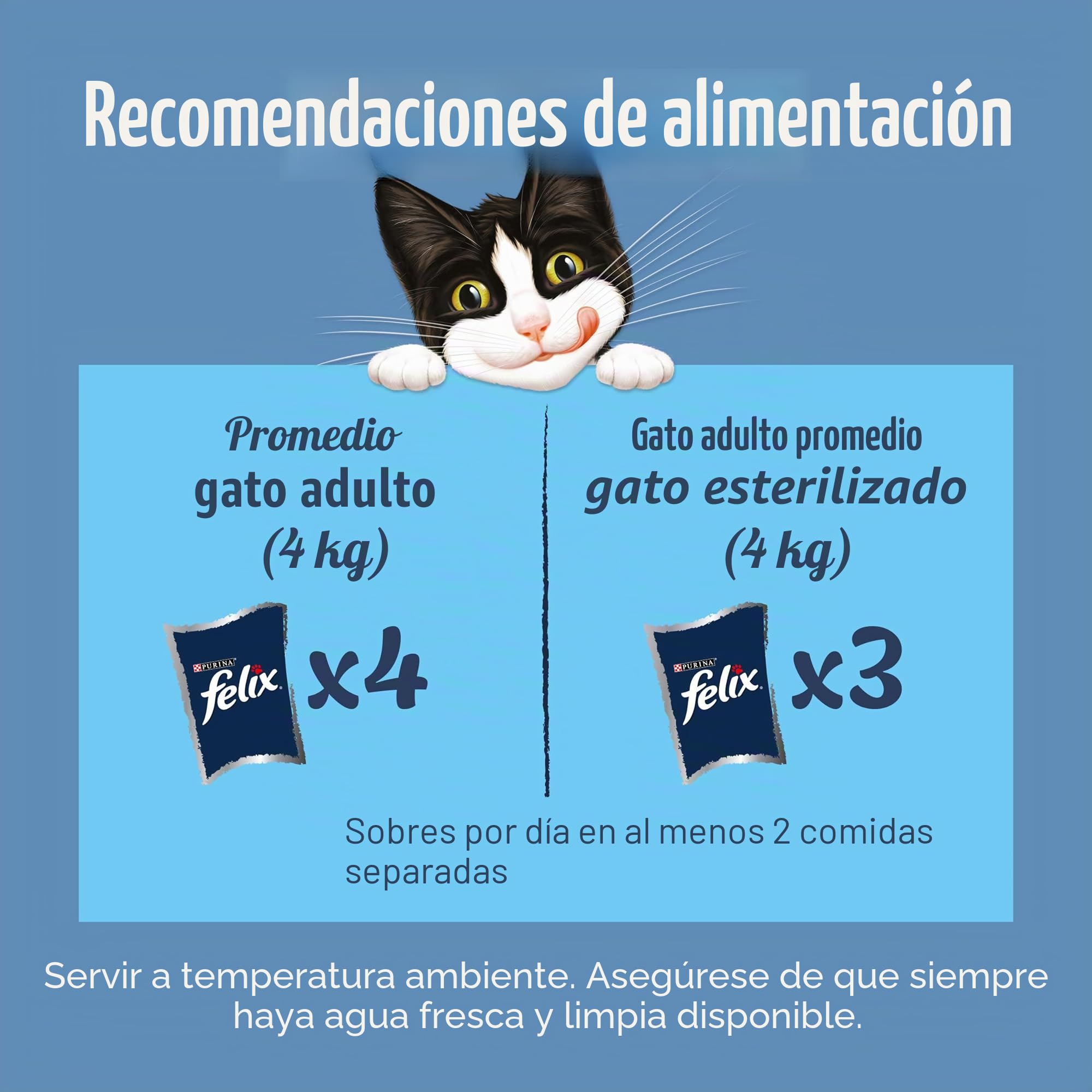 Felix Selección de Mezcla en Jalea de Comida para Gatos, Bolsas de Comida húmeda con Carne de Res, Pollo, salmón y atún, 44 x 85g (44 Bolsas de Comida; 3,7kg)