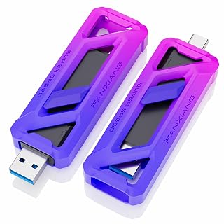 fanxiang Externe SSD 2TB, bis zu 2050 MB/s, USB-C Portable SSD, 2-in-1 Dual-Interface Type-C 3.2 Gen2x2 + USB-A Solid State Drive, kompatibel mit iPhone 15pro/Android/Tablet/PC/Mac - FF958 - Amazon product rated Grade A