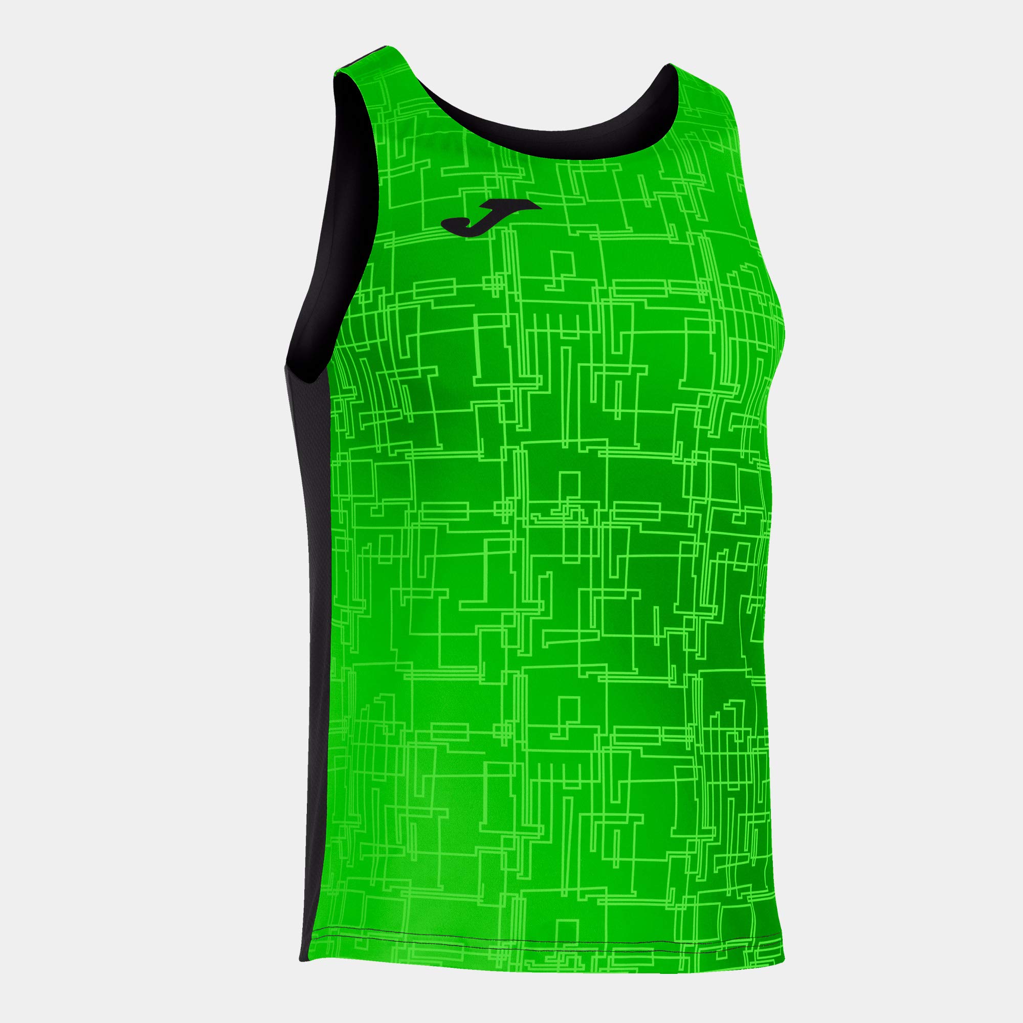 Joma Unisex-Youth Running Oberkörper Fluor Schwarz-Grün, 12-14 Jahre EU