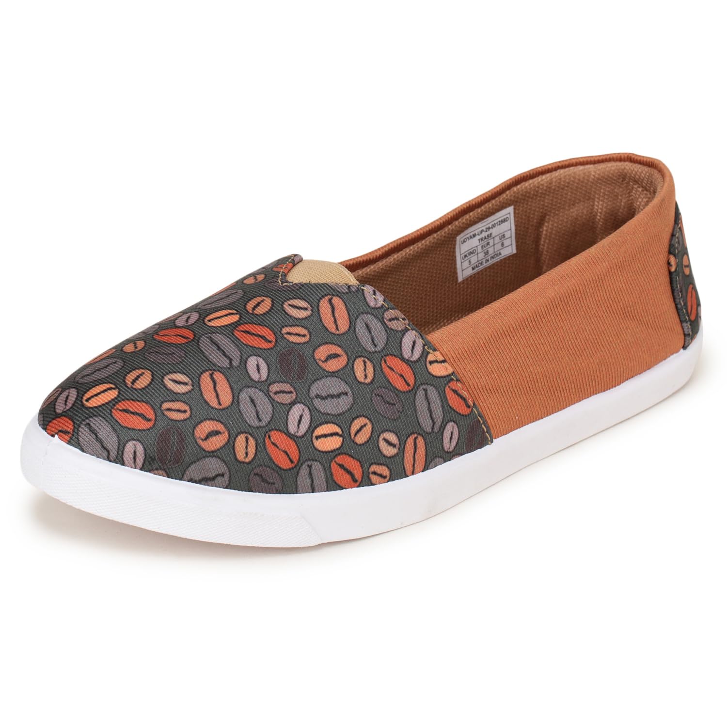 Women Lightweight Slip-on Bellies | Comfortable Fabric Flats for Everyday Walking | Soft Insole | Flexible Anti-Skid Sole | Casual Printed Shoes