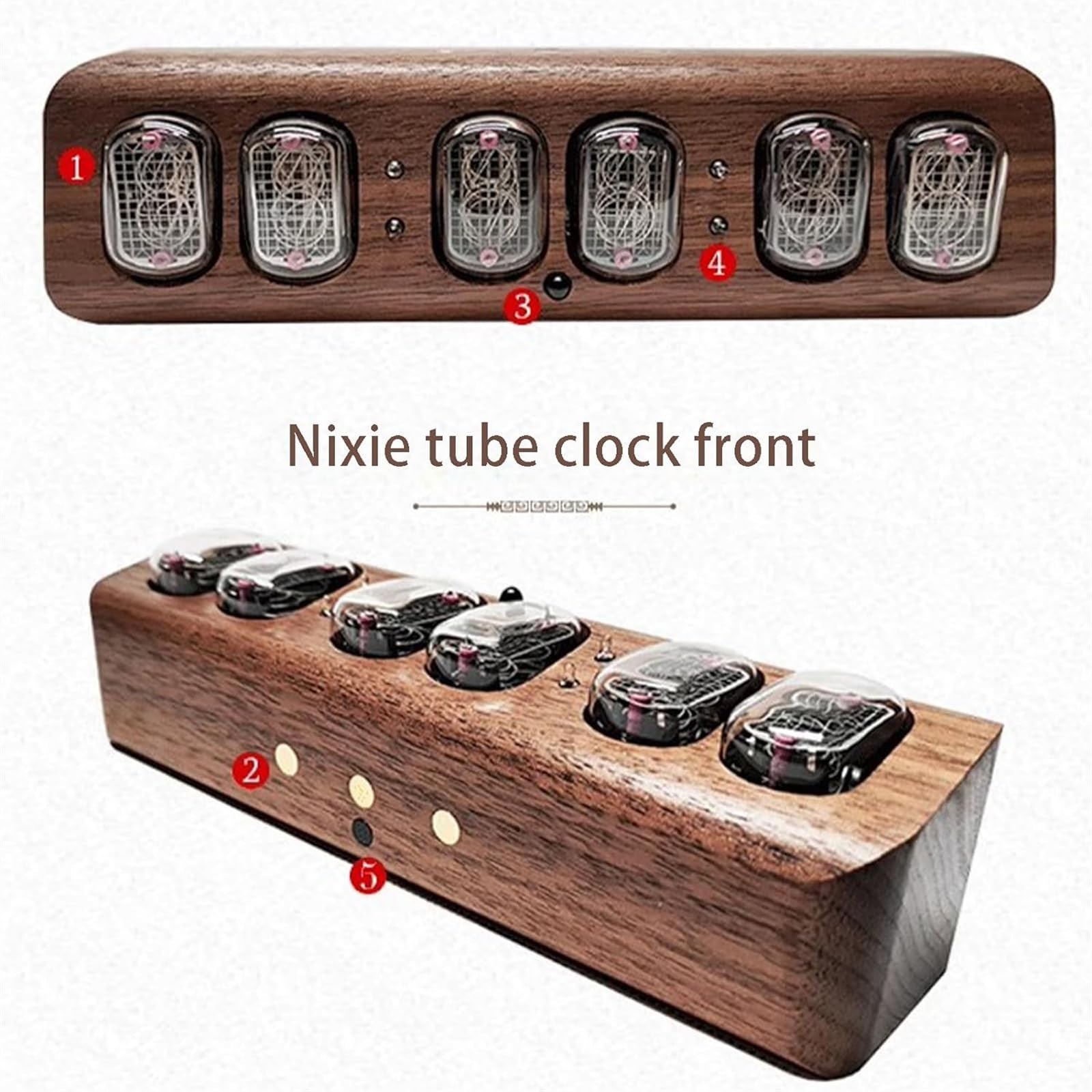 Amazon.co.jp: ニキシー管時計、自動明るさ調整 IN12 ヴィンテージ時計