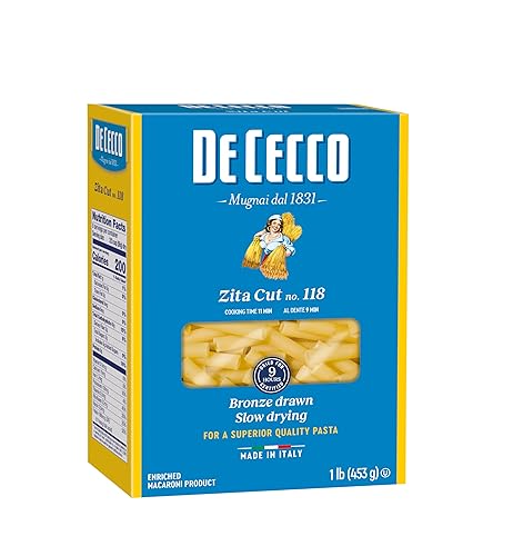 De Cecco Pasta, Penne Rigate No.41, 1 libra (paquete de 12) - Hecho en Italia, alto en proteínas y hierro, dado de bronce