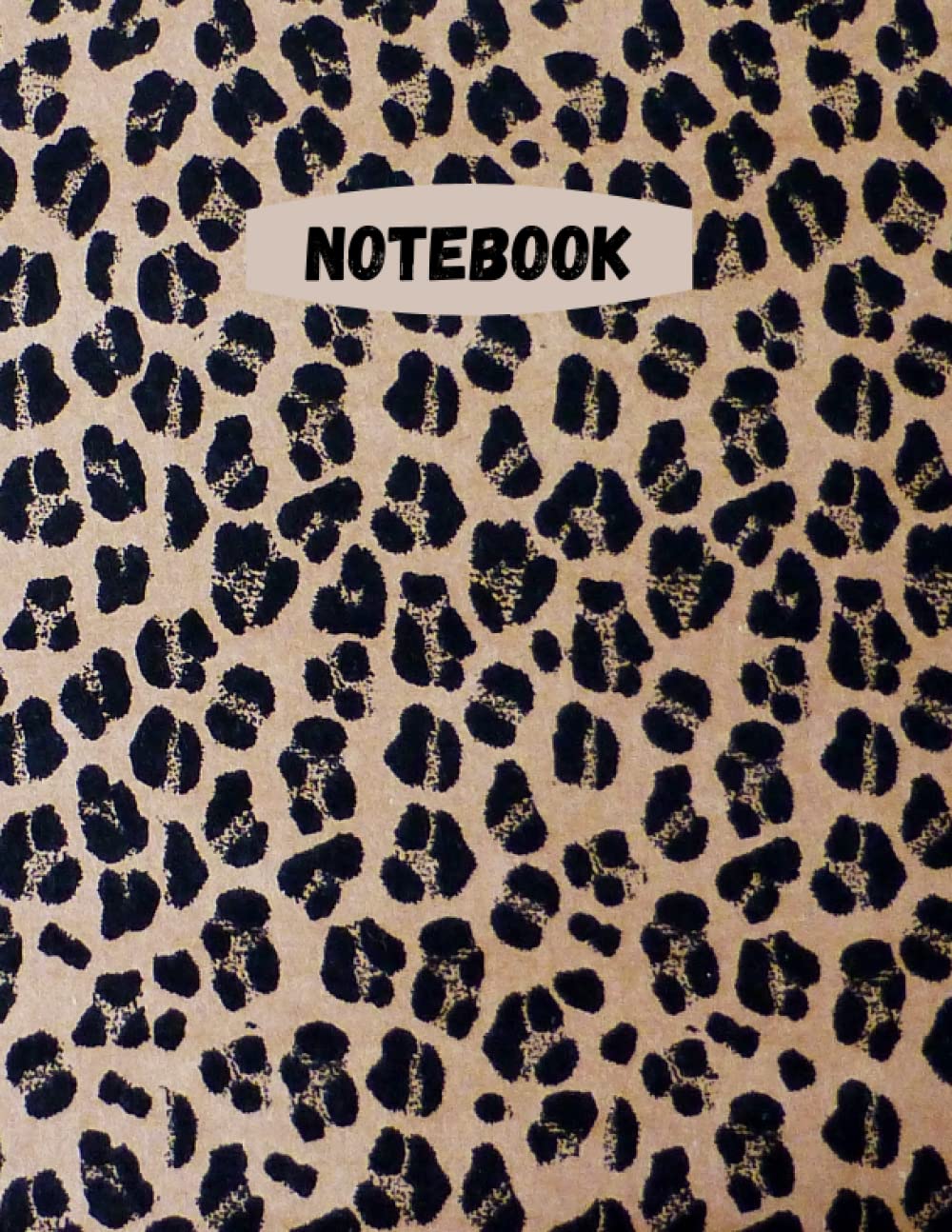 Notebook: Leopard Print Composition Notebook - College Ruled 110 Pages - Large 8.5 x 11, New Design
