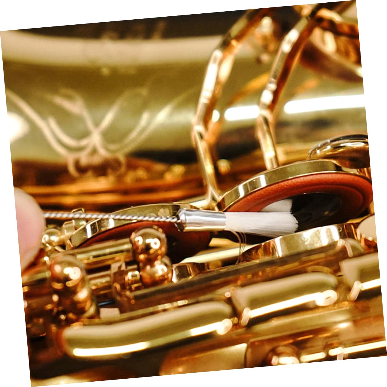 HEMOTON 3pcs Saxophone Cleaning Brush Saxophone Clarinet Cleaning Kit Soft Flute Brush for Saxophone Care Tool