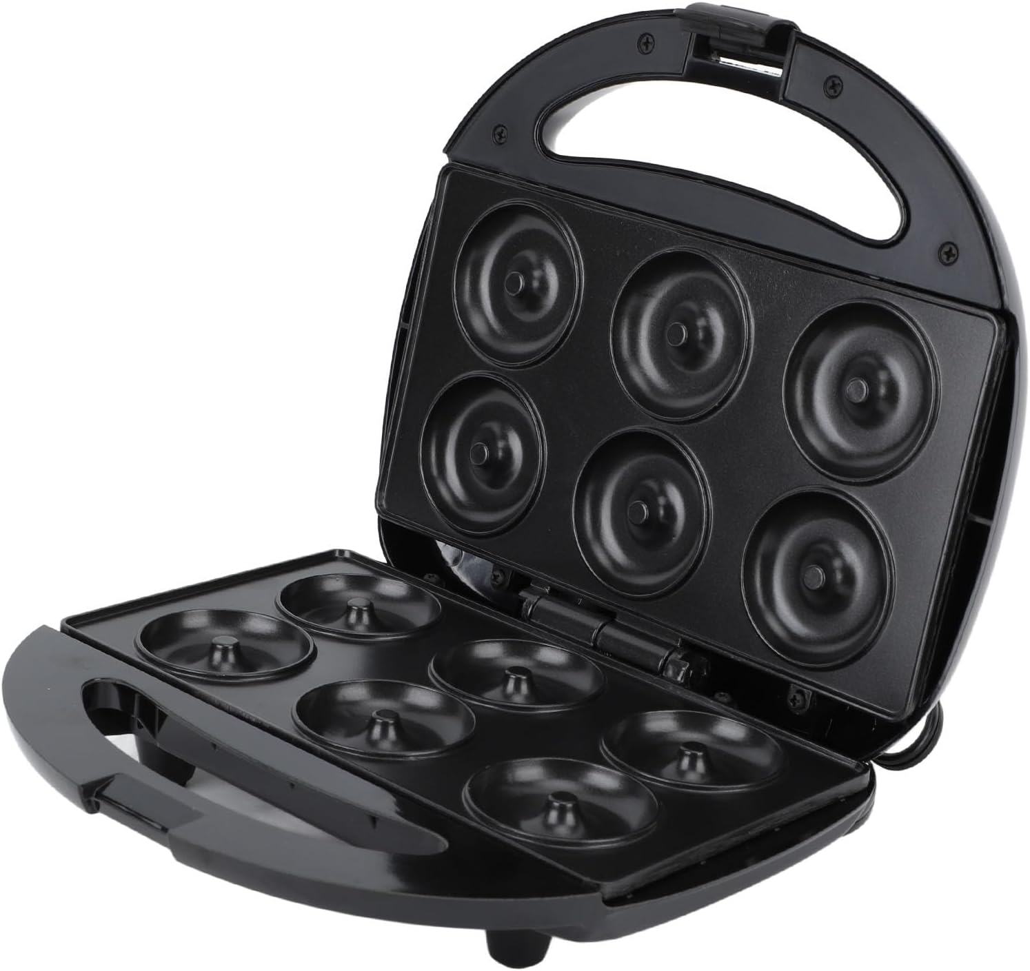 Luqeeg Mini Donut Maker Machine, 750W Doughnut Machine, Makes 12 Mini Doughnuts, Non Stick Pancake Maker for Breakfast, Snacks, Desserts (US Plug 110V)