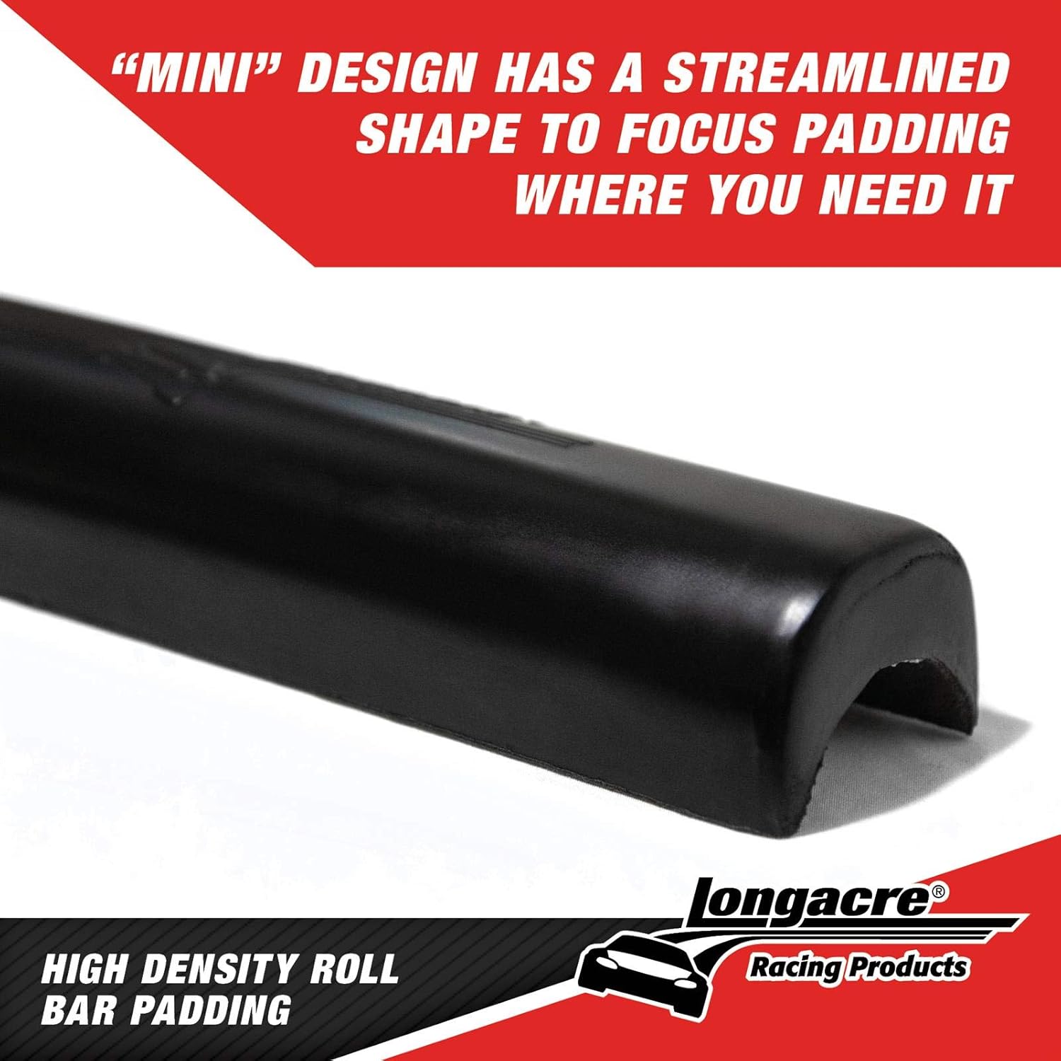 Longacre 52-65182 High Density Mini Roll Bar Padding 3ft Blk
