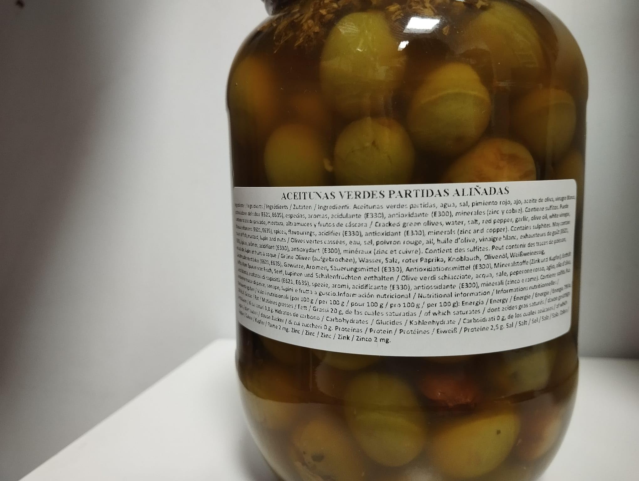 LA EXPLANADA | Aceitunas Chupadedos 835 g. formato tarro [PACK DE 3 UNIDADES] - Aceitunas Cazorla- Peso neto escurrido total 1500g