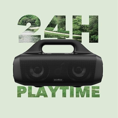 soundcore Anker Motion Boom Portable Bluetooth Speaker with Titanium Drivers, BassUp Technology, IPX7 Waterproof, 24H Playtime, App, Bluetooth 5.0, for Home, Party, Outdoors - 6