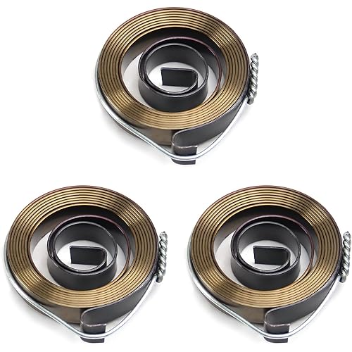 MroMax 3Pcs Drill Press Spring, 0.03" x 0.31" x 39.37" Quill Spring Feed Return Coil Spring Assembly, 0.8 x 8 x 1000mm Drill Press Spring Spring Steel Chemical Blackening Finish