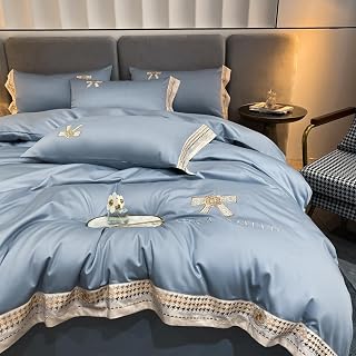 ASektchen Luxury Bedding, Class A maternal and child grade four-piece set, 180 cotton bedding, K, 200cm bed sheet,Bedding Sets King Size