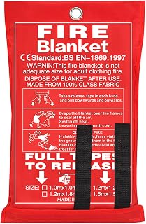 Run.SE Fire Blanket Kitchen, Fiberglass Emergency Fire Blanket, Emergency Survival Safety Cover for Kitchen, Camping, Fireplace, Oven, Car, Warehouse (1 Pack 39'' X 39'')