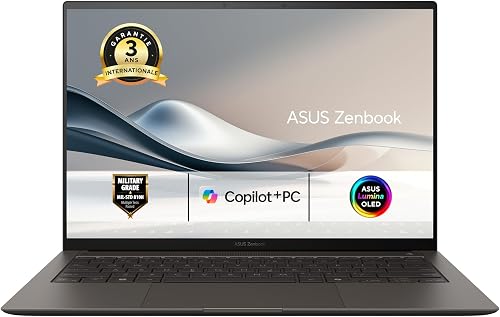 ASUS Zenbook S 14 AI-UX5406-68W OLED 14 Pouces 3K (2880 x 1800) 120Hz Portable (Processeur Intel Core Ultra 7, 32 Go LPDDR5X, 1 to SSD NVMe, Intel Arc Graphics, Windows 11 Home) – Clavier AZERTY - 1