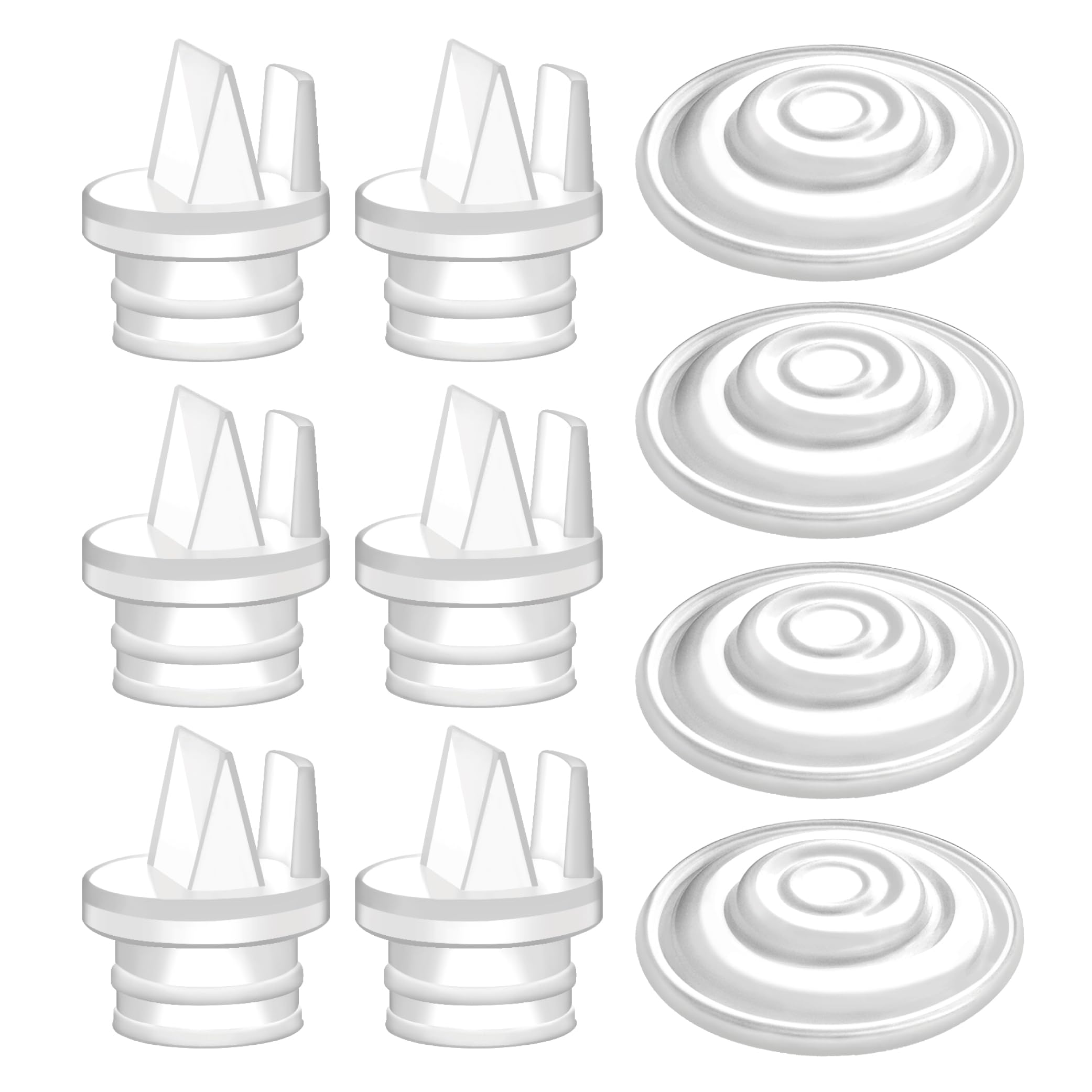 MaymomPump Parts Incl Duckbill Valve with Pull Tab Silicone Diaphragm Compatible with Spectra S1, S2, Synergy Gold; Not Original Spectra Pump Parts; 10 pc