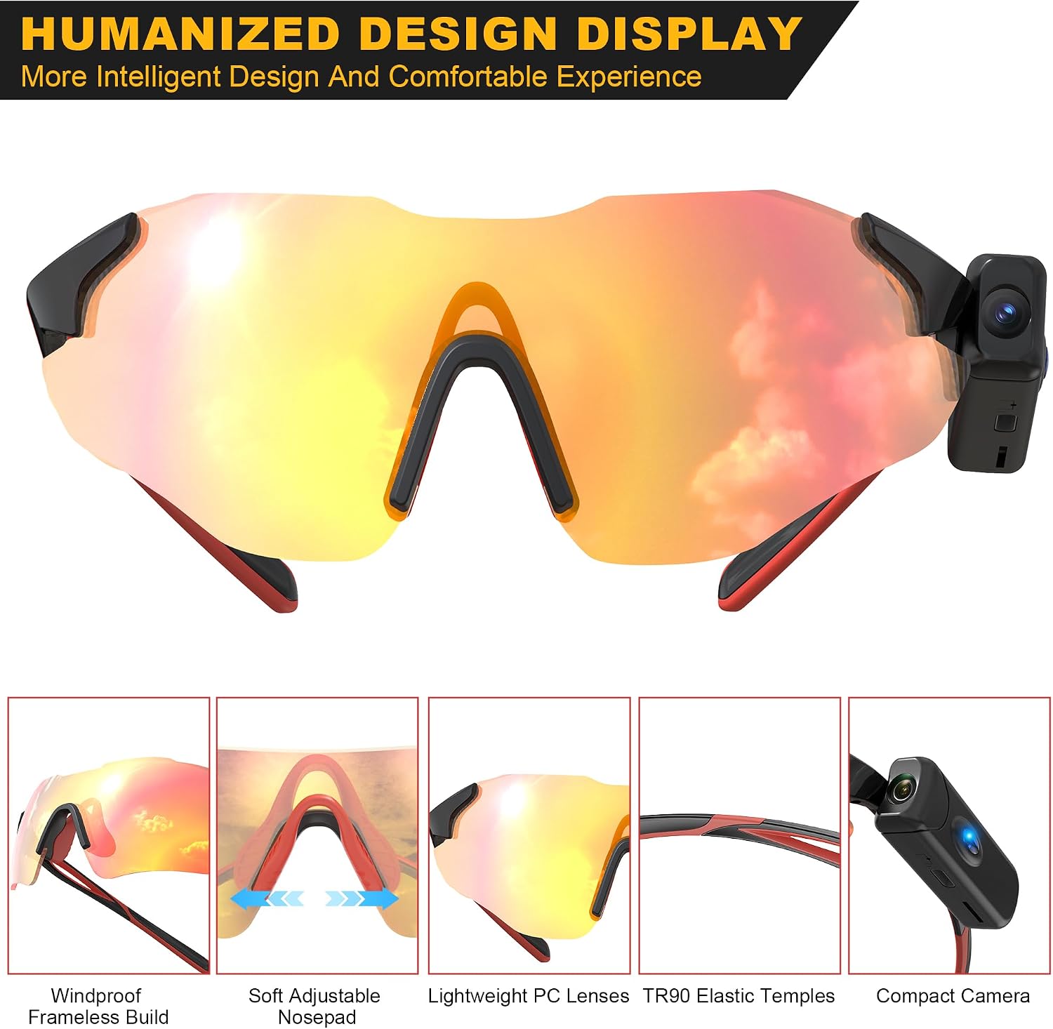Polarized Sports Sunglasses for Men and Women, polarized glasses featuring high-definition polarized lenses UV