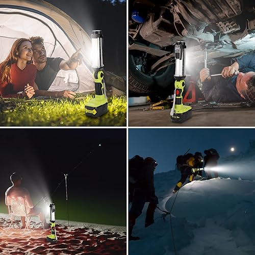 Miniatura 6 de Taingwei Luz de trabajo LED de 2000LM para batería Ryobi 18v, linterna de 25W para camping, reparación de automóviles, iluminación de emergencia y