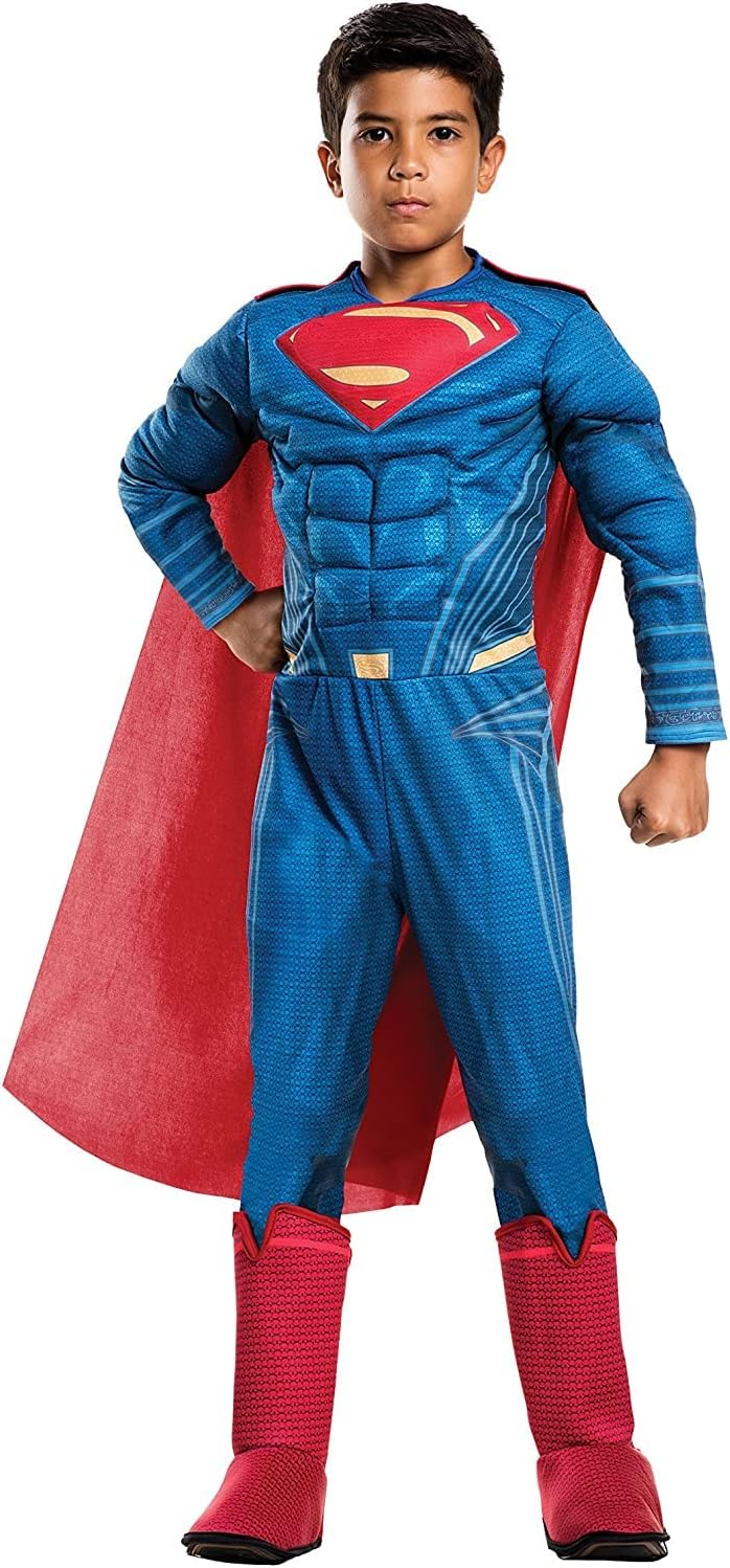 Rubie's Justice League Child's Deluxe Superman Costume, Small (640104_S) : Clothing, Shoes & Jewelry